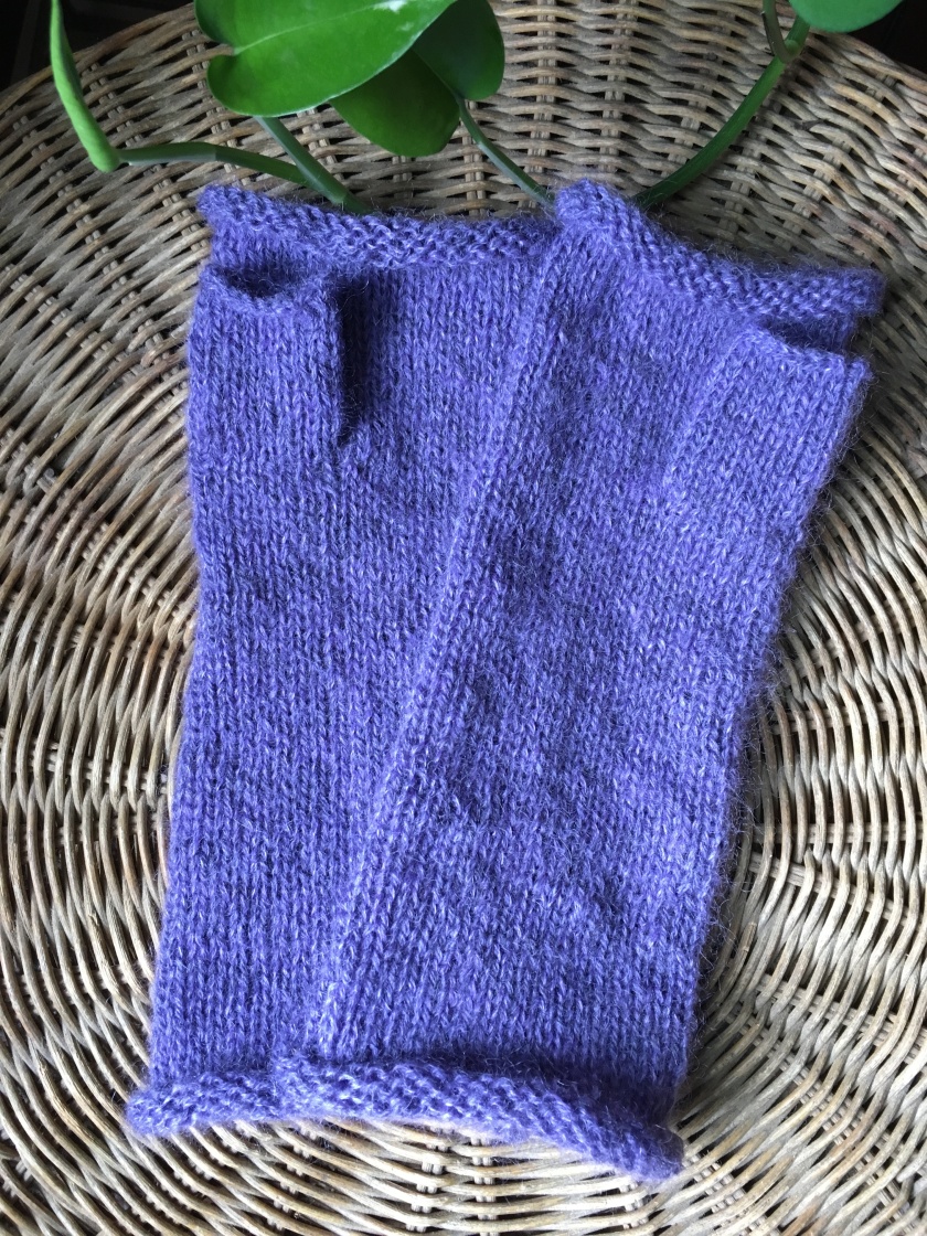 Fingerless gloves-lilac